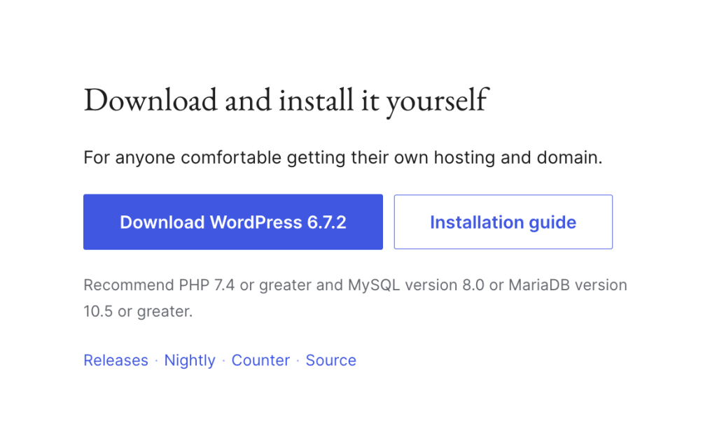 download wordpress