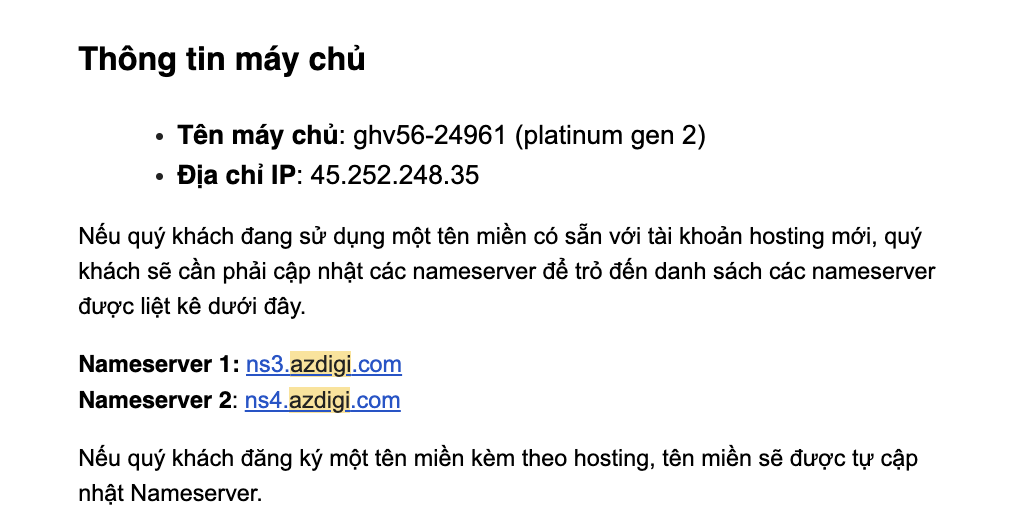 vi du nameserver va ip azdigi