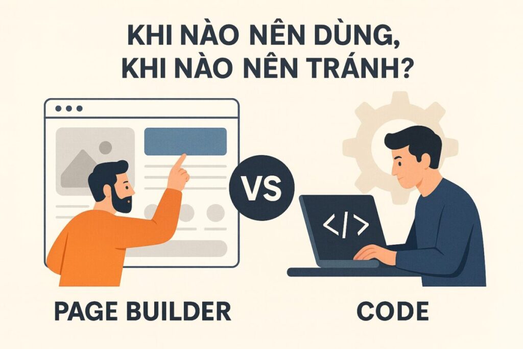 nen chon page builder hay code tay